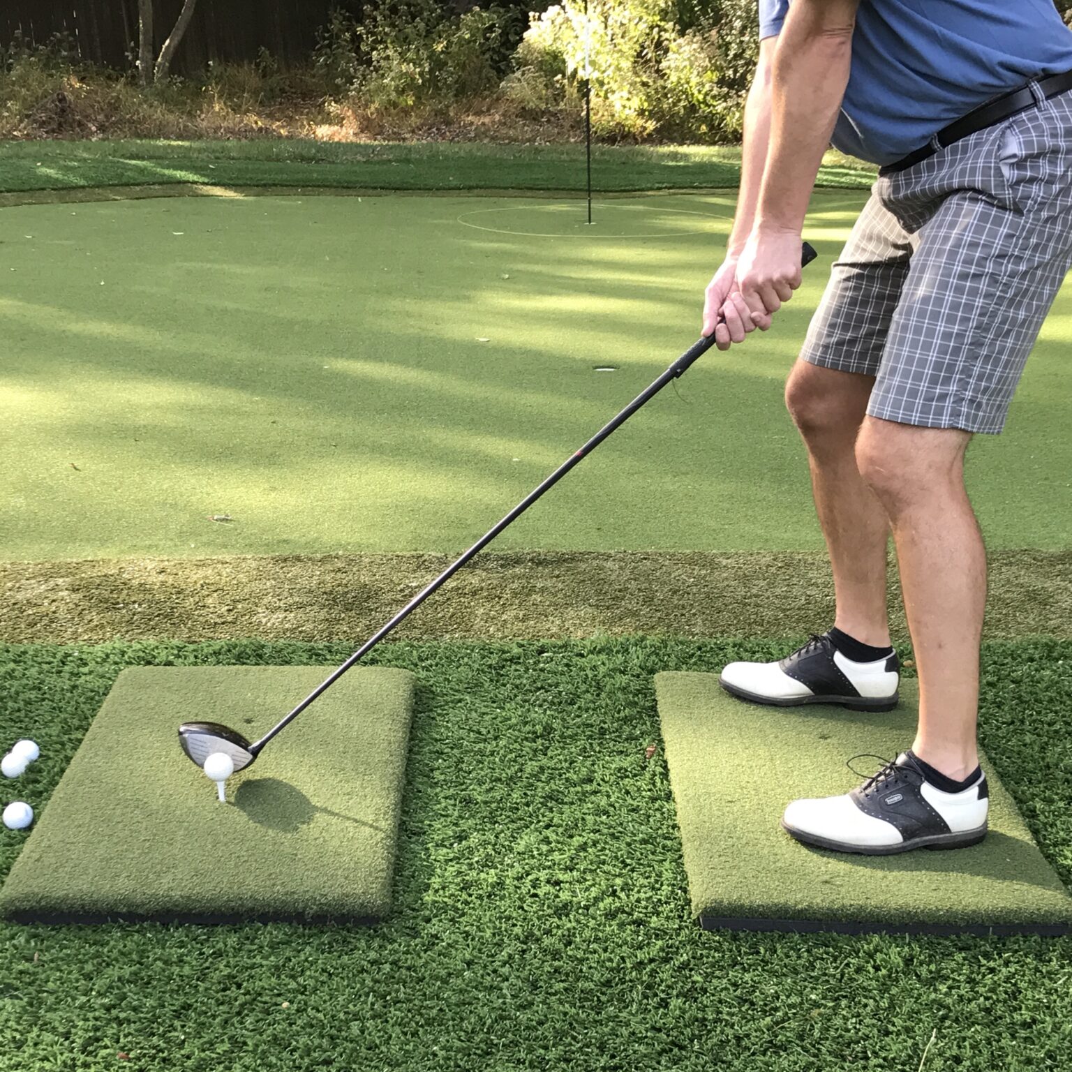 Portable Twin Combo System · Real Feel Golf Mats