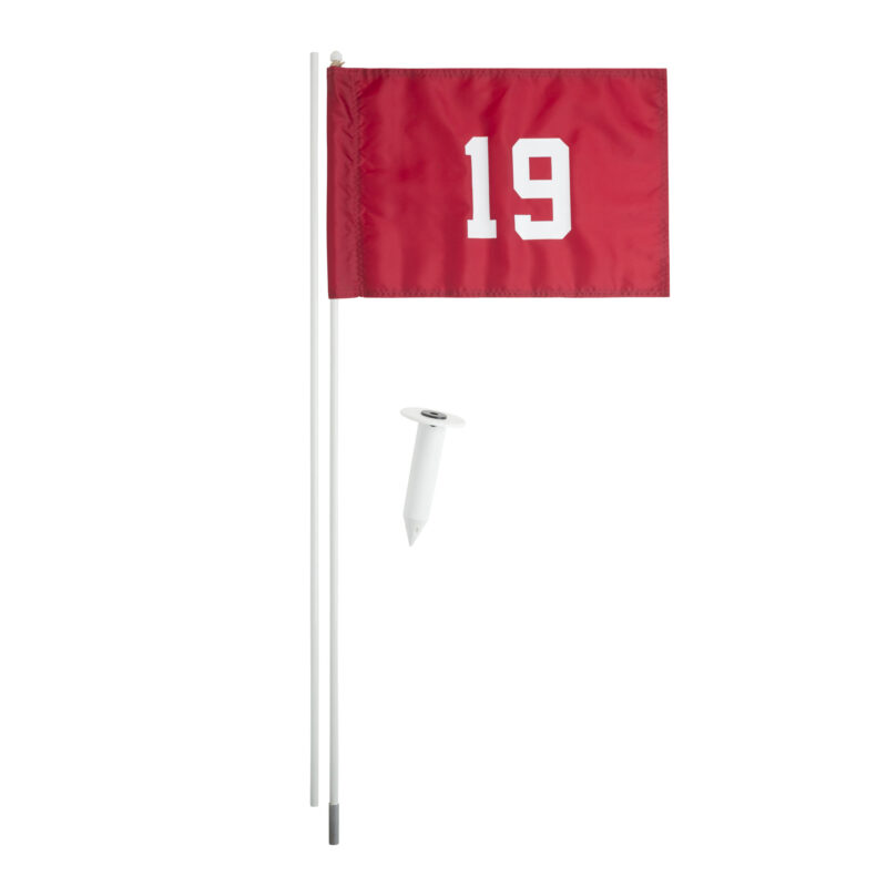 Regulation backyard Golf Flag Stick and Patented "MowOver" Anchor